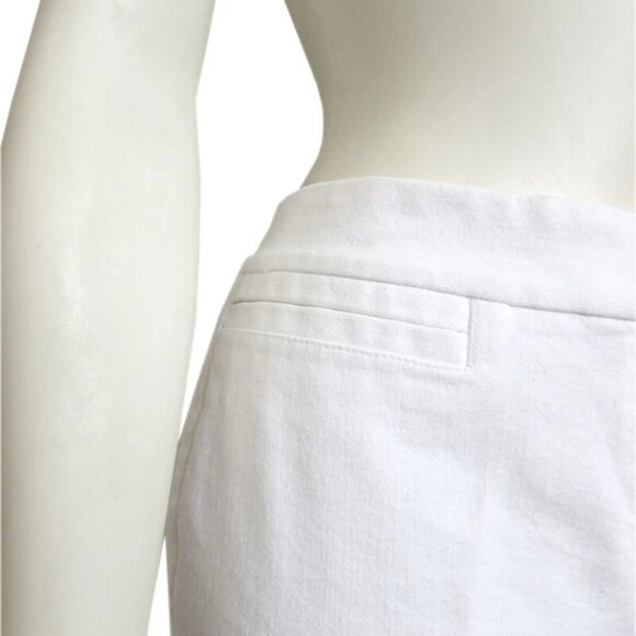 Lafayette 148 White Cropped Pant size 8 - Picture 4 of 7